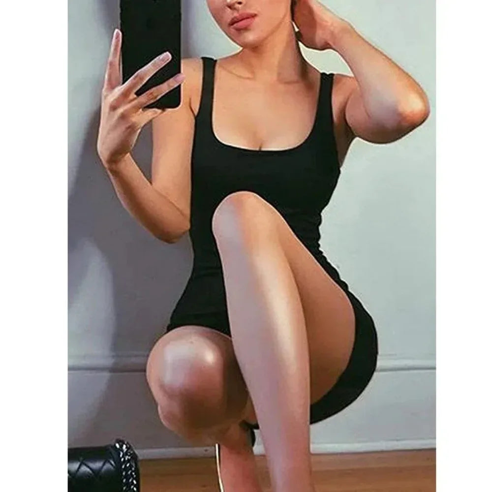 Stretch Spaghetti Strap Bodycon Mini Dress