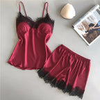 Lace V-Neck Pajama Cami & Shorts Set