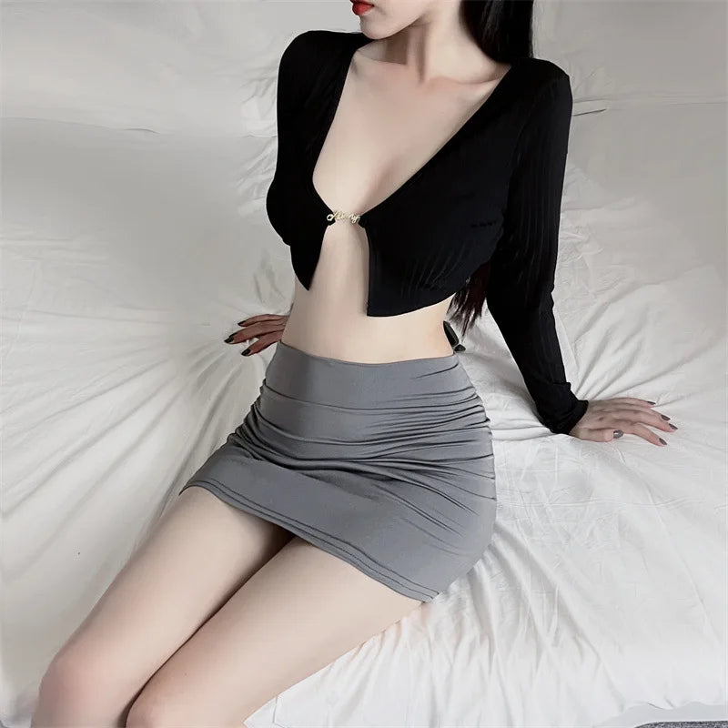 Sheer Low-Rise Mesh Mini Skirt