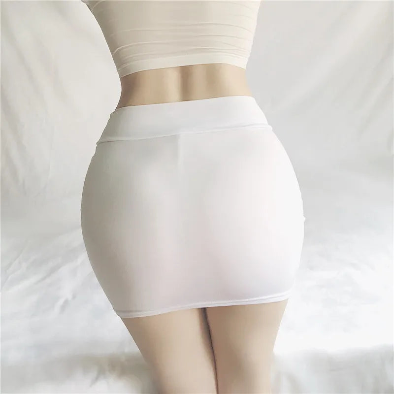 Sheer Low-Rise Mesh Mini Skirt