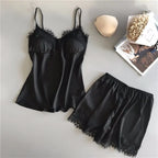 Lace V-Neck Pajama Cami & Shorts Set