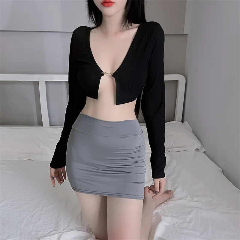 Sheer Low-Rise Mesh Mini Skirt