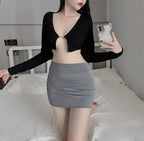 Sheer Low-Rise Mesh Mini Skirt