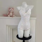 Floral Lace Trim Bodysuit Lingerie