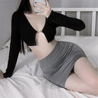 Sheer Low-Rise Mesh Mini Skirt