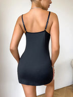 Lace Deep V Nightdress – Pink Seductive Slip